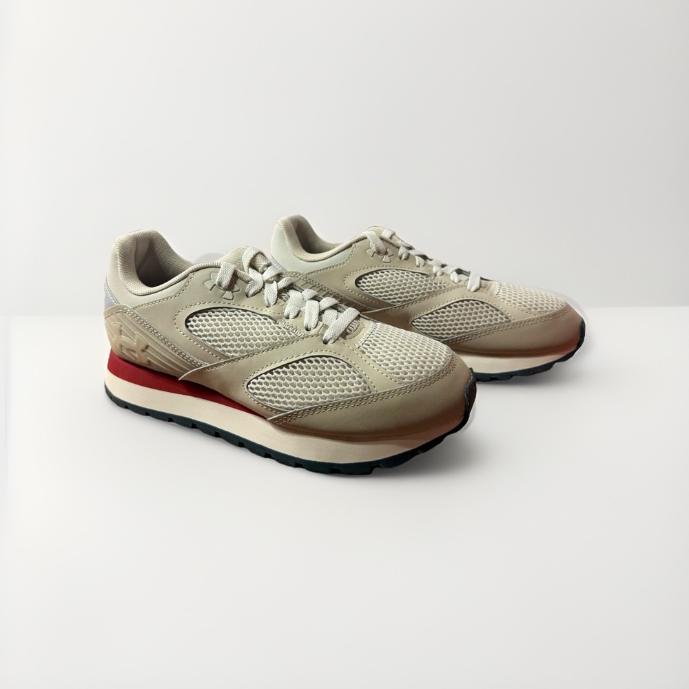 Under Armour Tennis Shoes Women's 8 Jogger Athletic Size 8 Tan And Maroon